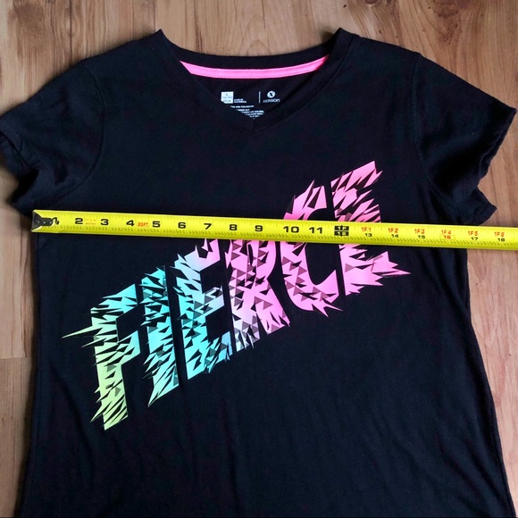 NEW XERSION FIERCE Tee Shirt Large Plus Black Girl’s NWOT - Picture 5 of 13